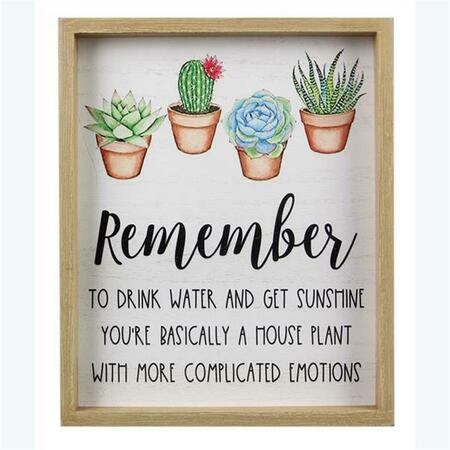 YOUNGS Wood Framed House Plant Wall Sign 20780